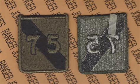 Us Army 75th Infantry Division Od Green And Black Bdu Uniform Patch Me