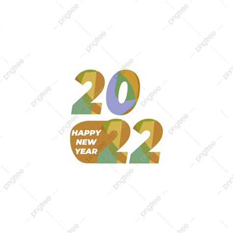 New Year Typography Vector Art Png Colorful Happy New Year 2022