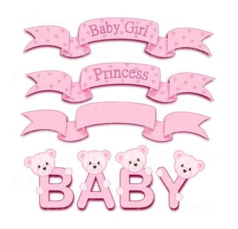 Banners Clip Art Baby Clip Art Baby Banners Baby Baby Etsy Banner