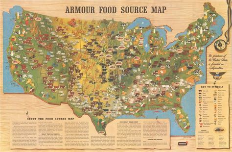 Old World Auctions Auction 177 Lot 110 Armour Food Source Map
