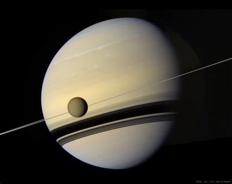 Saturn And Titan In True Color The Planetary Society