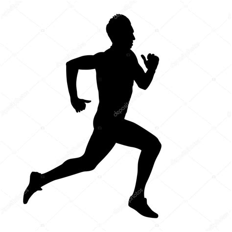 Running Silhouettes Vector Illustration Stock Vector Image By