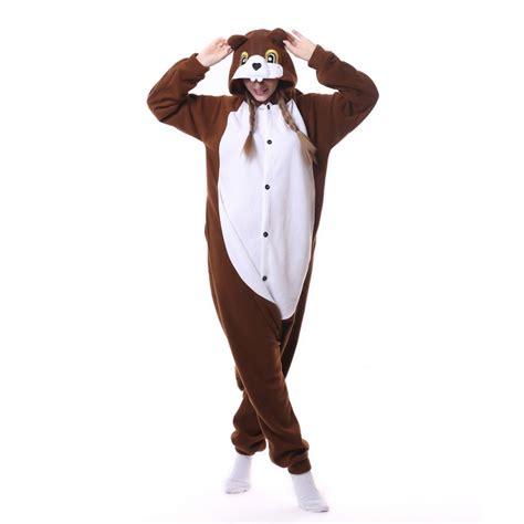 Chipmunk Onesie Pajama Animal Costumes For Women And Men
