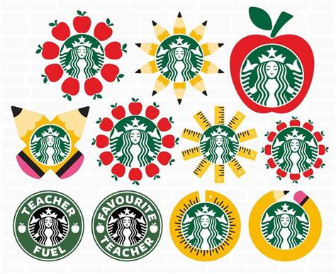 Starbucks svg teacher Starbucks apple svg Starbucks svg teacher fuel Starbucks svg bundle ...