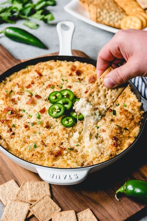 An Image Of Bacon Jalapeno Popper Dip With Panko