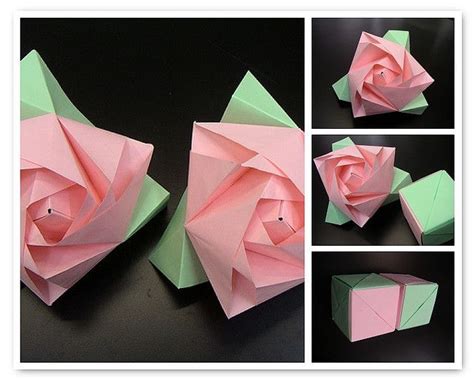 Valerie Vanns Magic Cube Rose Origami Cube Origami And Kirigami