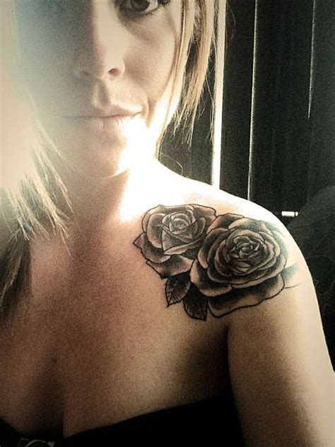 Roses Tattoos On Shouldersgorgeous Girl Rose
