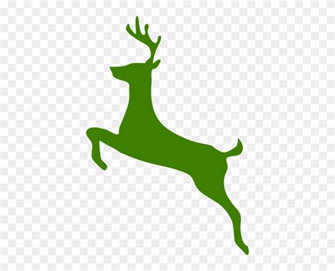 Green Reindeer Clip Art At Clker John Deere Deer Logo Free