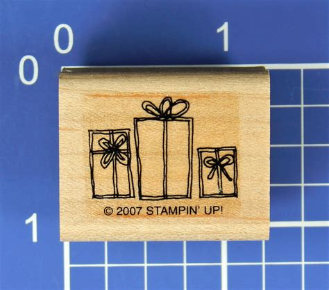 Presents Wood Mounted Rubber Stamp Stampin Up Etsy Stampin Up