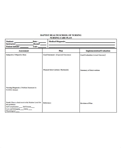 These plans are detailed and depend on the specific requirements and medical and the care they need must be well planned. 10+ Nursing Care Plan Templates -Free Sample, Example ...