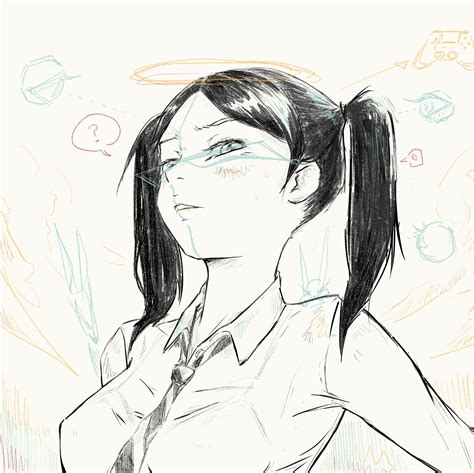 Scanning Ponytail Drawing Double Ponytail Anime