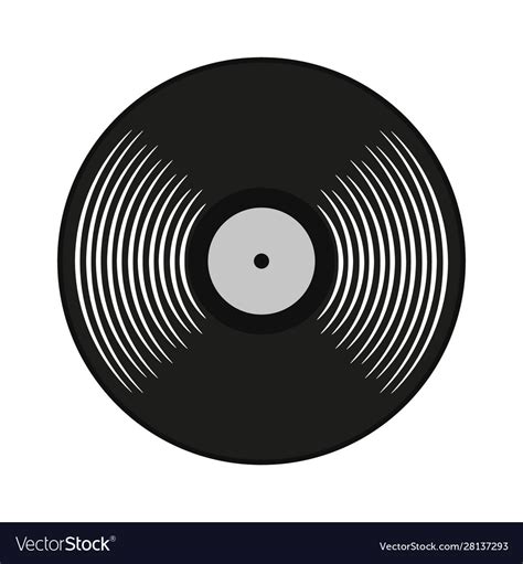 Vinyl Record Icon Isolated Royalty Free Vector Image