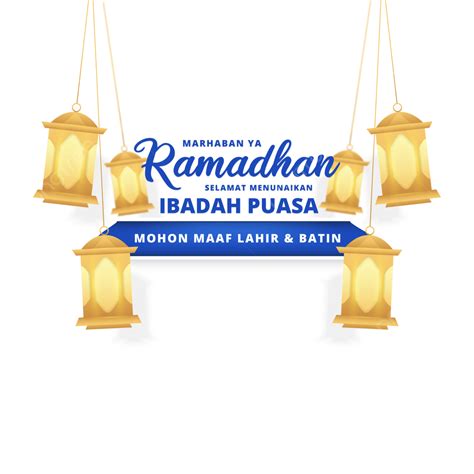 Ramadan Greeting Card Vector Design Images Greeting Of Marhaban Ya Ramadan Lettering With Gold
