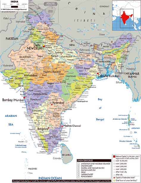 India Map With Cities Keith N Olivier