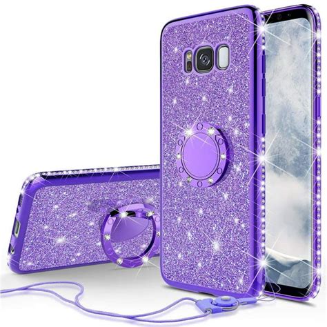 Soga Diamond Bling Glitter Cute Phone Case With Kickstand Compatible For Samsung Galaxy S8 Plus