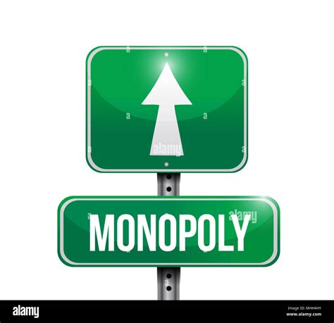 Monopoly Street Sign Concept Vector Illustration Isolated Over White