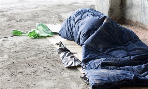 homeless person sleeping