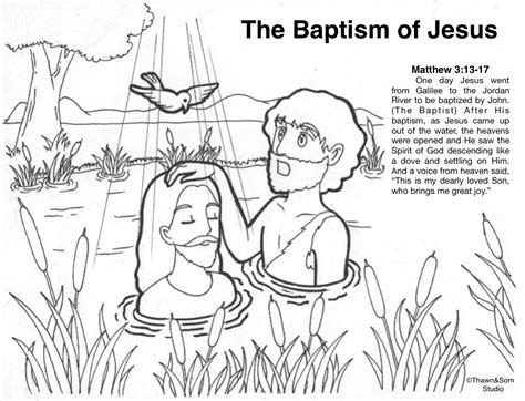 The Baptism Of Jesus Free Bible Coloring Pages Bible Study Lessons