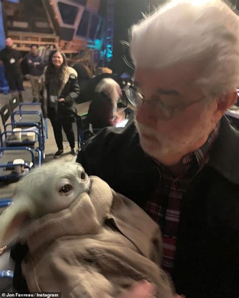 George Lucas Meets Baby Yoda In A Photo From The Mandalorian Creator