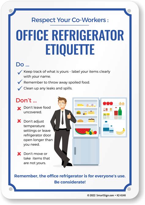 Refrigerator Etiquette Sign