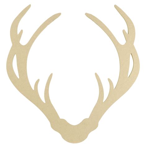 15 Decorative Wooden Deer Antler Silhouette Natural Ab2338