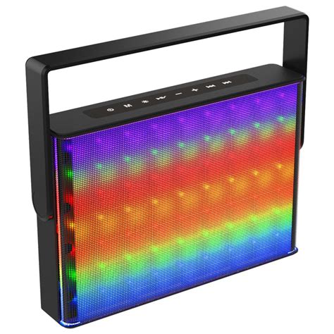Aduro Led Bluetooth Speaker With Pulsating Lights Square Wireless
