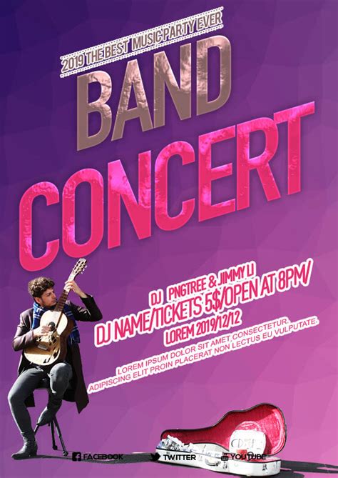 Band Concert Poster Template Photoshop Room