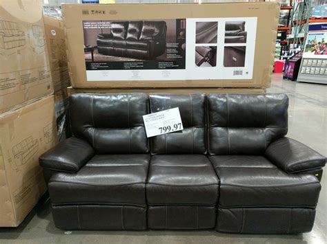 Chairs sofas and loveseats sectionals and modular ottomans. Leather Power Reclining Sofa - $799.97 #costco #clearance ...