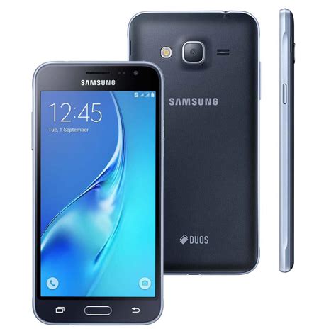 Smartphone Samsung Galaxy J3 Duos Sm J320mds Preto Com Dual Chip Tela
