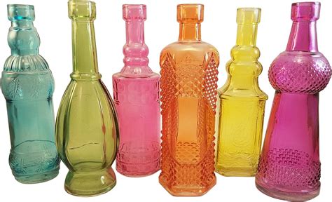 Jp： Decorative Coloured Vintage Glass Bottles For Bottle Tree