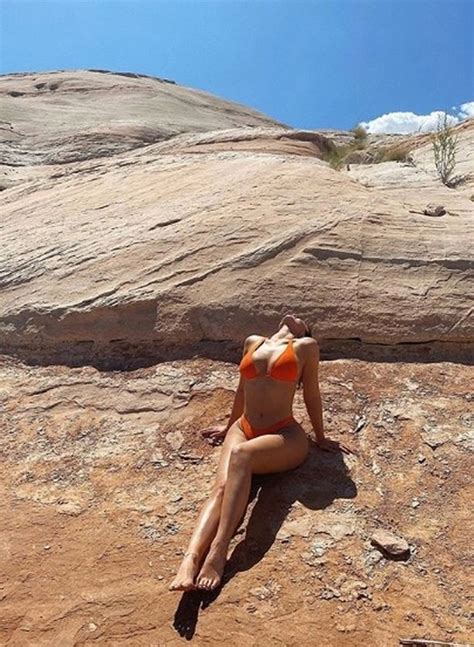 Kylie Jenner Shows Off Curves In Skimpy Bikini As She Sunbathes At Desert Resort Mirror Online