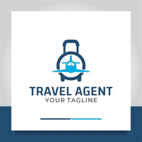 Premium Vector Travel Logo Design Bag Plane
