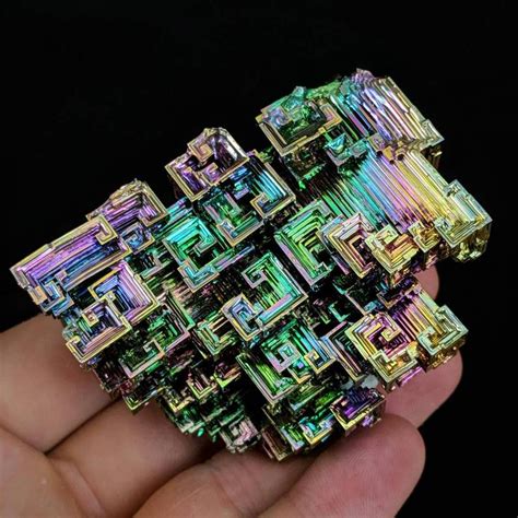Rainbow Bismuth Xxl Crystal Cluster Display Specimen Mineral Etsy