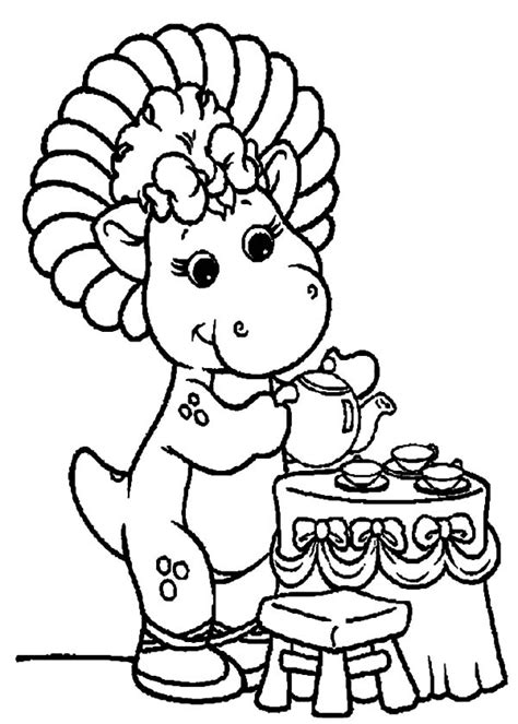 Baby Bop Coloring Pages Coloring Easy