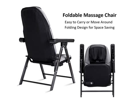 Costway Adjustable Folding Shiatsu Massage Chair Heated Back And Neck W