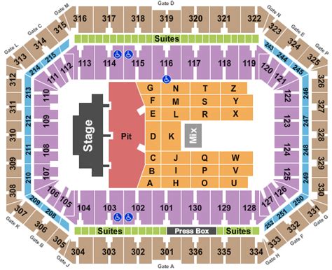 Jma Wireless Dome Bruce Springsteen Seating Chart Star Tickets