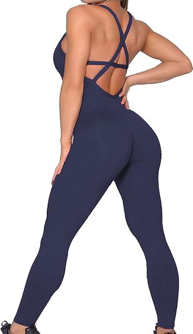 cross1946 women bodysuit sleevesless sport one piece backless sexy slimming bodycon rompers