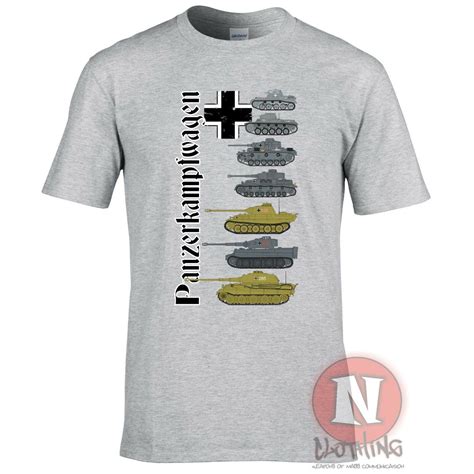 Panzerkampfwagen Ww2 German Military History T Shirt World Tanks Armour