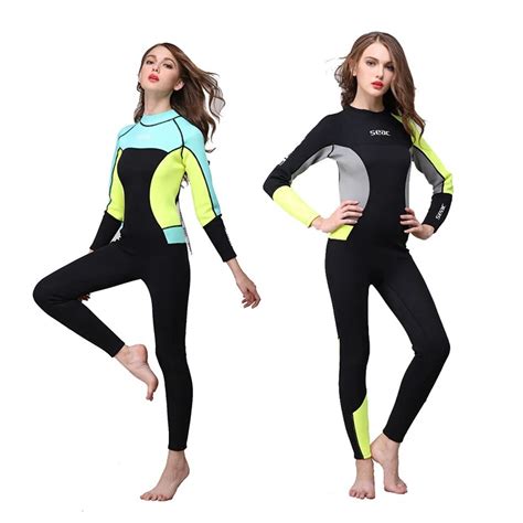 3mm Diving Wetsuits For Women Full Body Long Sleeve Scuba Diving Suits