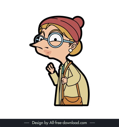 Irma Gobb Mr Bean S Girl Friend Icon Cartoon Character Sketch Vectors