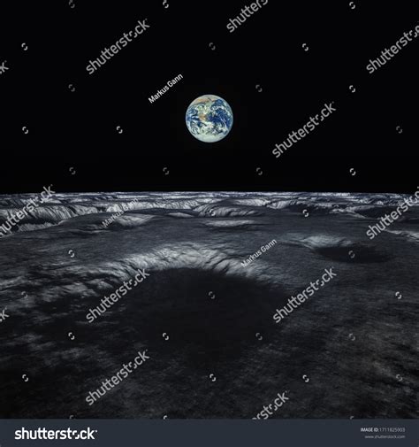 Space View Our Planet Earth Moon Stock Illustration 1711825903