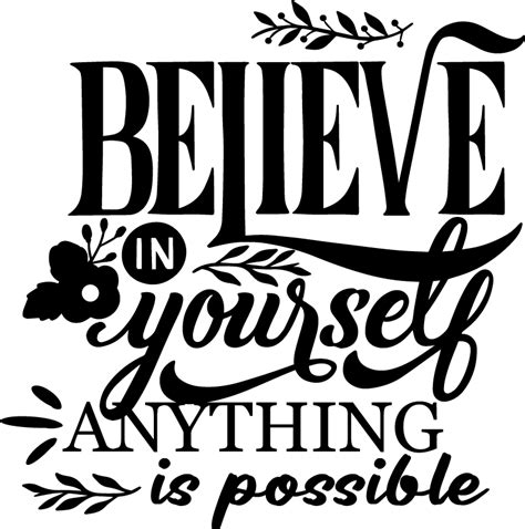 Believe In Yourself Quote Wall Sticker Tenstickers