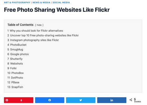 free sites like flickr free photo sharing websites like… by websitelike medium