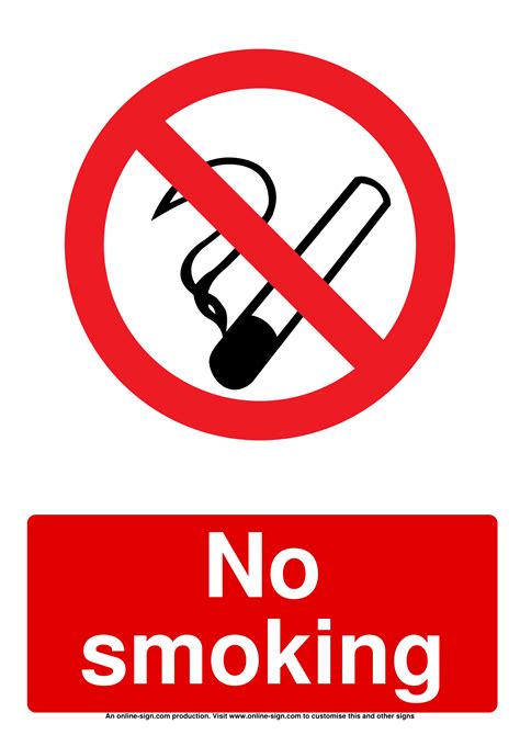 Printable No Smoking Signs Free