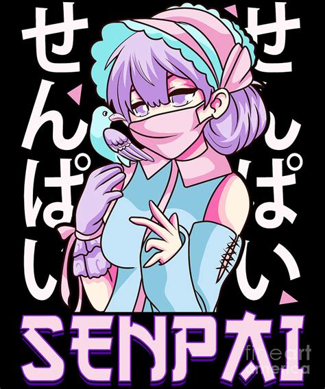 Senpai Anime Girl Japanese Cute Manga Kawaii Digital Art By The Perfect