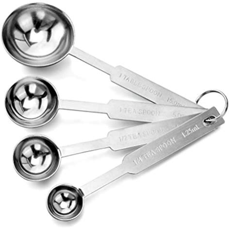 Amgate Stainless Steel Measuring Spoon Set With Accurate Metric Sizes
