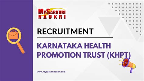 karnataka health promotion trust khpt recruitment mysarkarinaukri en