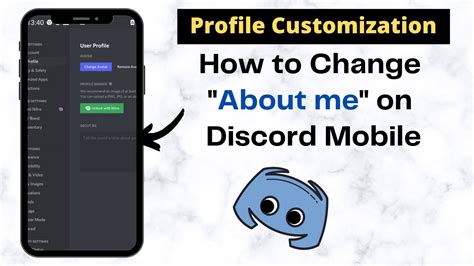 How To Change About Me On Discord Mobile Profile Customization Youtube