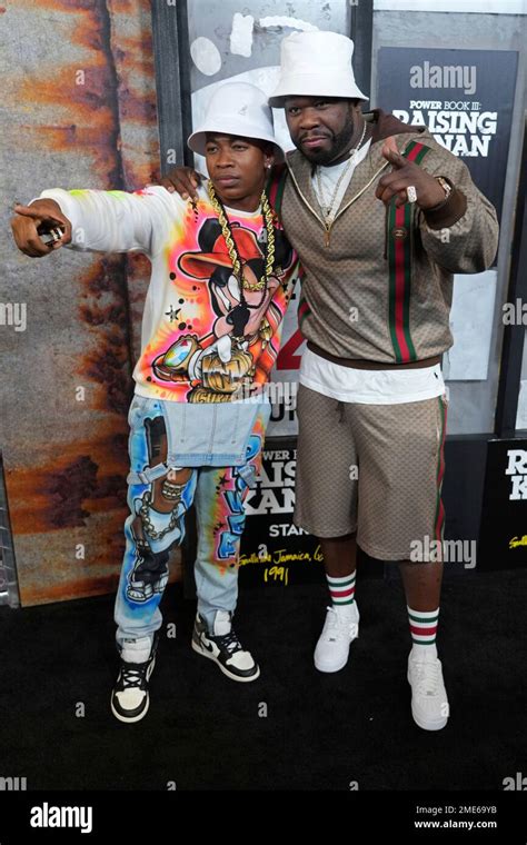 Mekai Curtis Left And Curtis 50 Cent Jackson Attend The World Premiere Of Power Book Iii