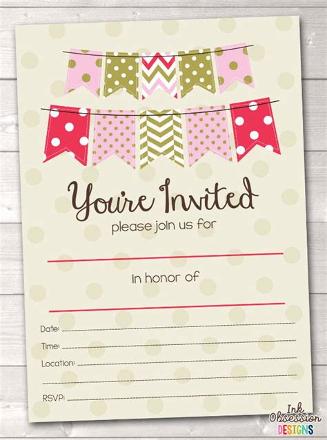 7 Blank Party Invitations Free Editable Psd Ai Vector Eps Format